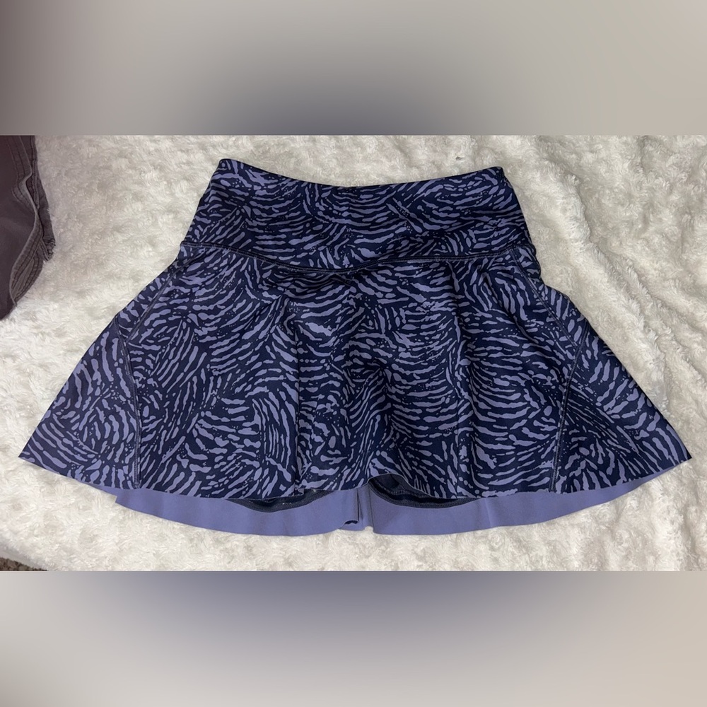 Athleta Blue Patterned Mini Skirt - image 3